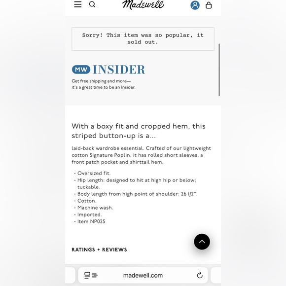 Madewell oversized Blue Striped Shirt - Picture 6 of 6